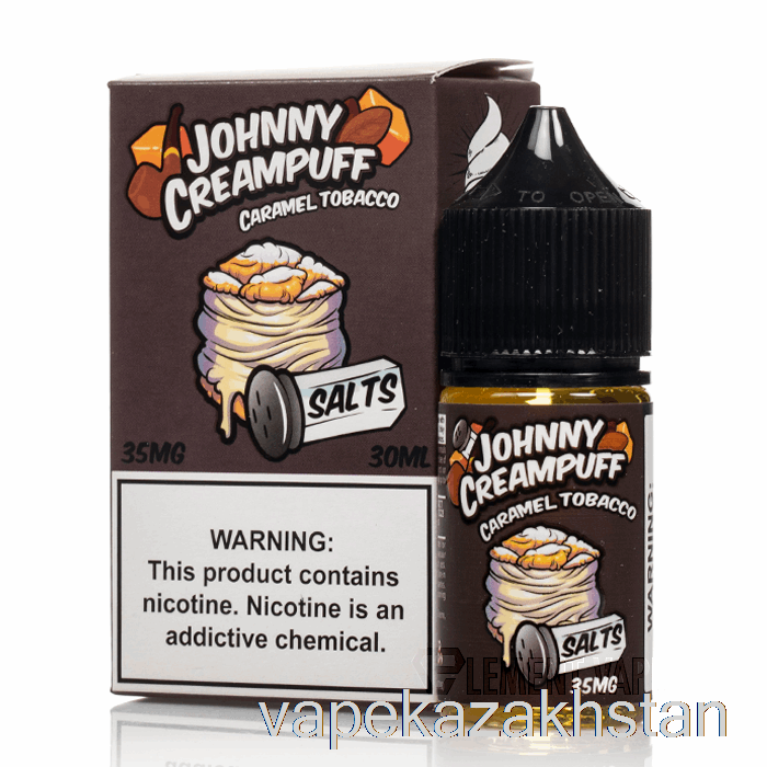 Vape Kazakhstan Caramel Tobacco - Johnny Creampuff Salts - 30mL 50mg